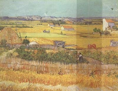 Vincent Van Gogh Havest at La Crau,wtih Mountmajour in the Background (nn04) Norge oil painting art